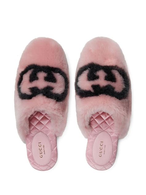 gucci fur splippers|gucci slippers farfetch.